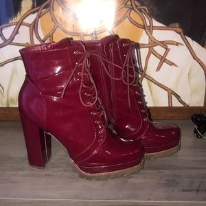 FOREVER 21 High Heel Combat Boots